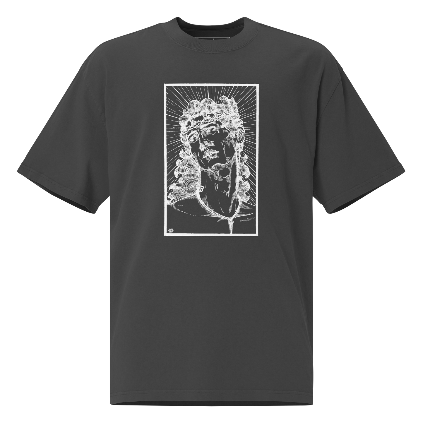 CELESTIAL ROCK GOD Oversized Faded T-Shirt Dark