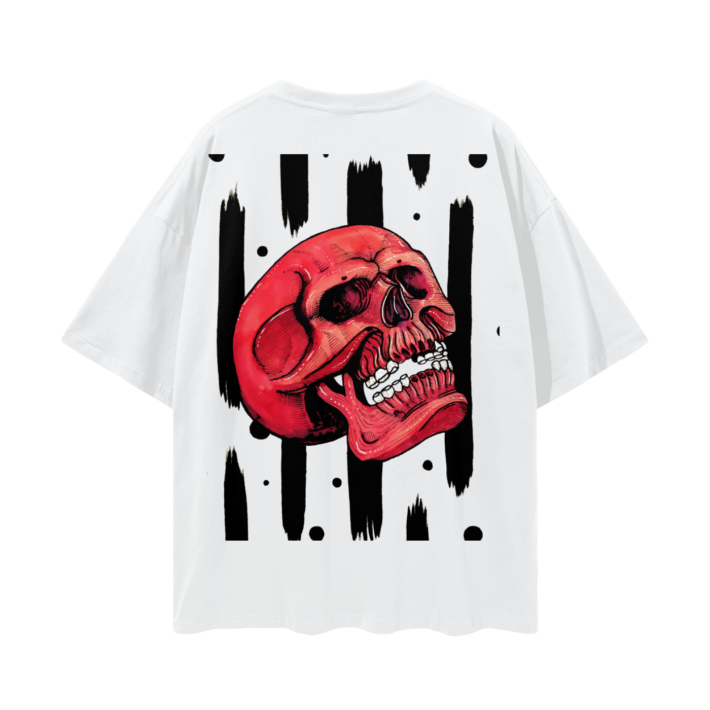 T-SHIRT,TSHIRT,SKULL,USA,RED,WHITE